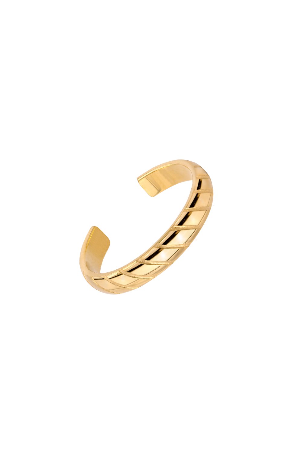 Zehenring gestreift 14k gold | Edelstahl