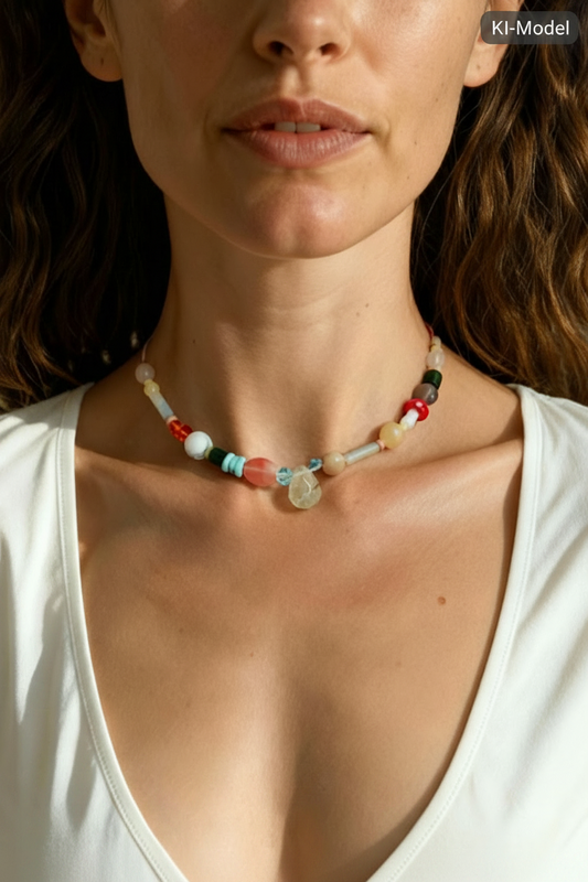 Edelstein-Kette „Wild Harmony“ Natursteine & Glas