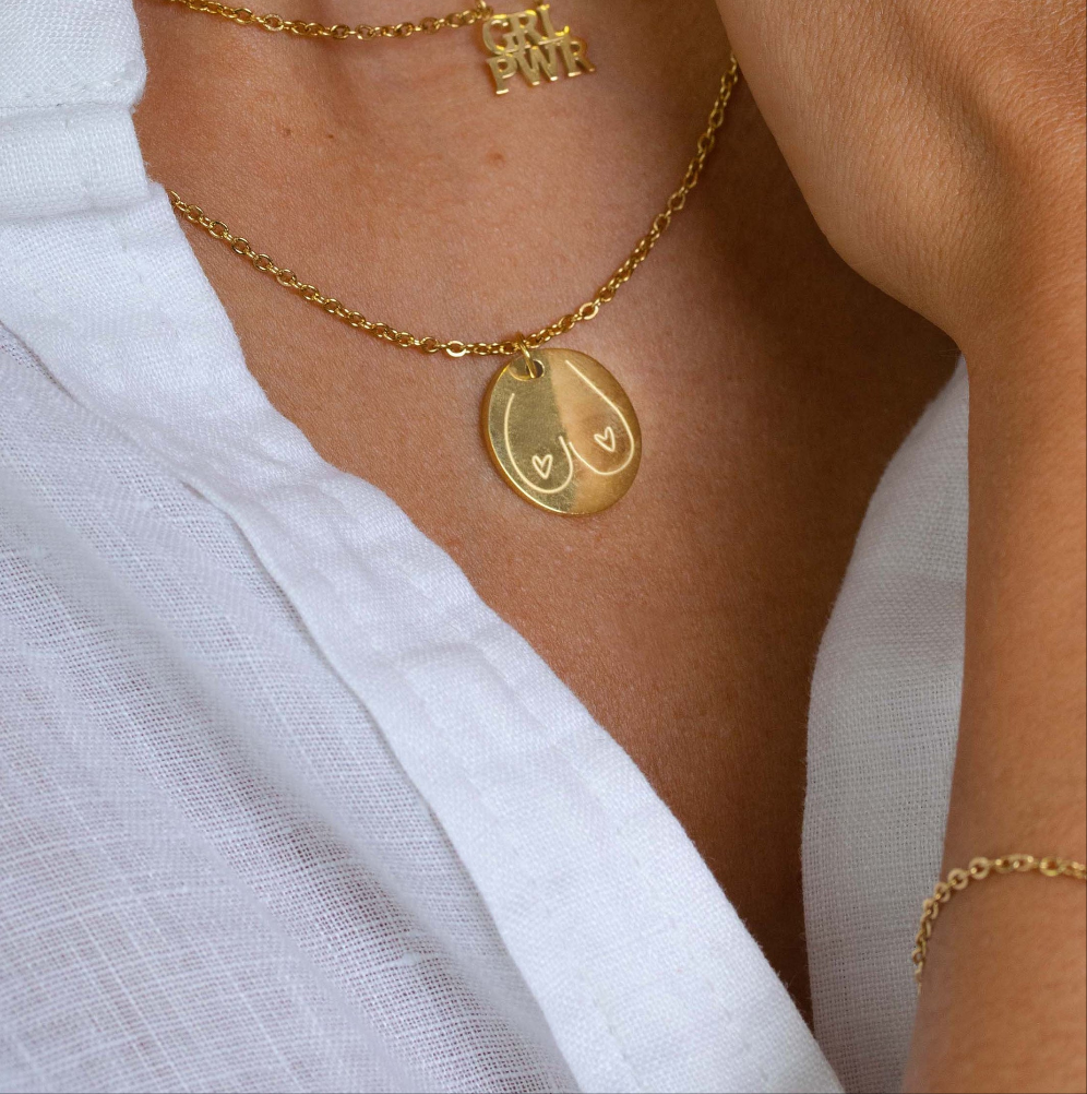 Necklace Busenfreundin | Stainless steel engraving | Friends like Boobies
