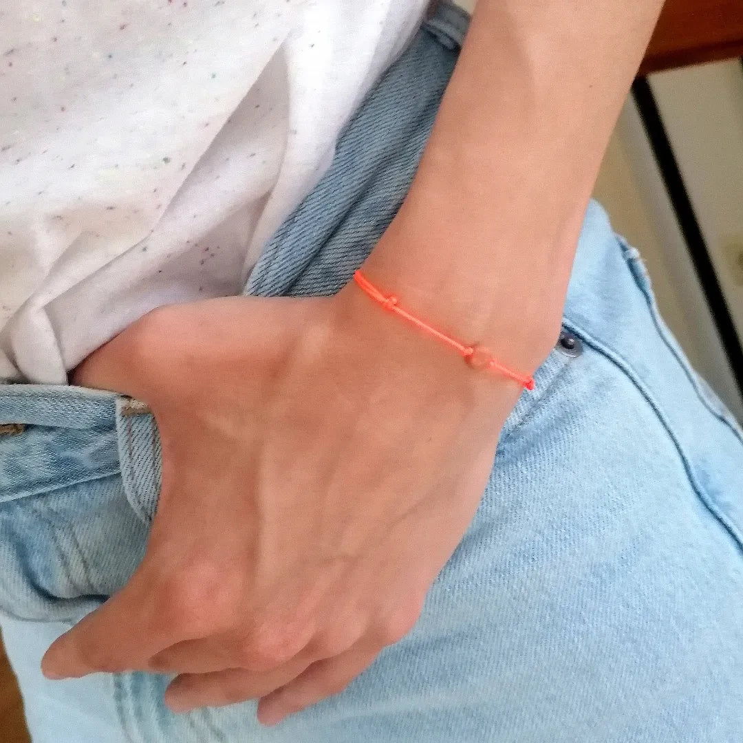 Sonnenstein Armband pfirsich & neonorange