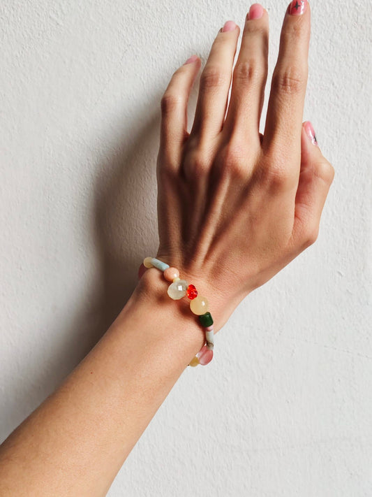 Armband 'wild harmony' Edelsteine & Glas