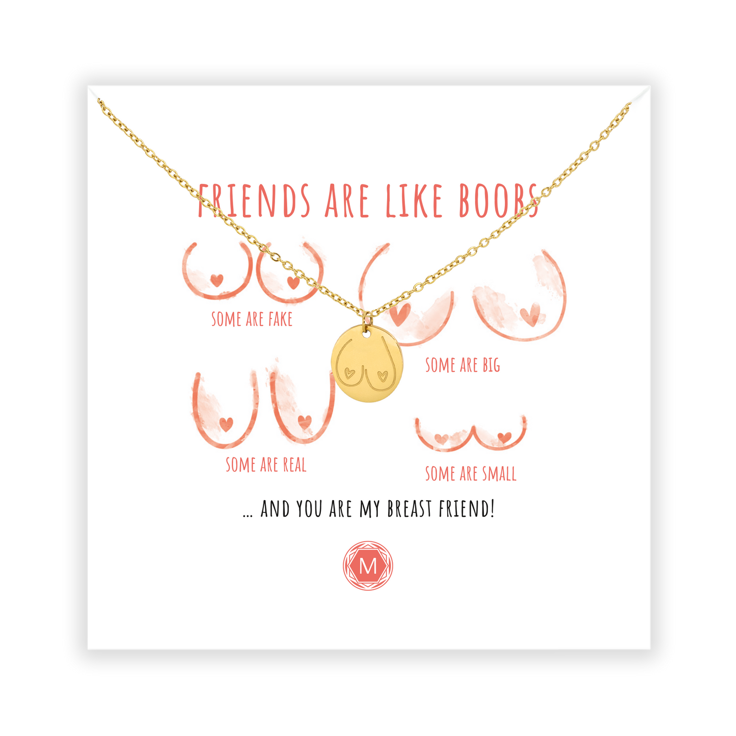 Necklace Busenfreundin | Stainless steel engraving | Friends like Boobies
