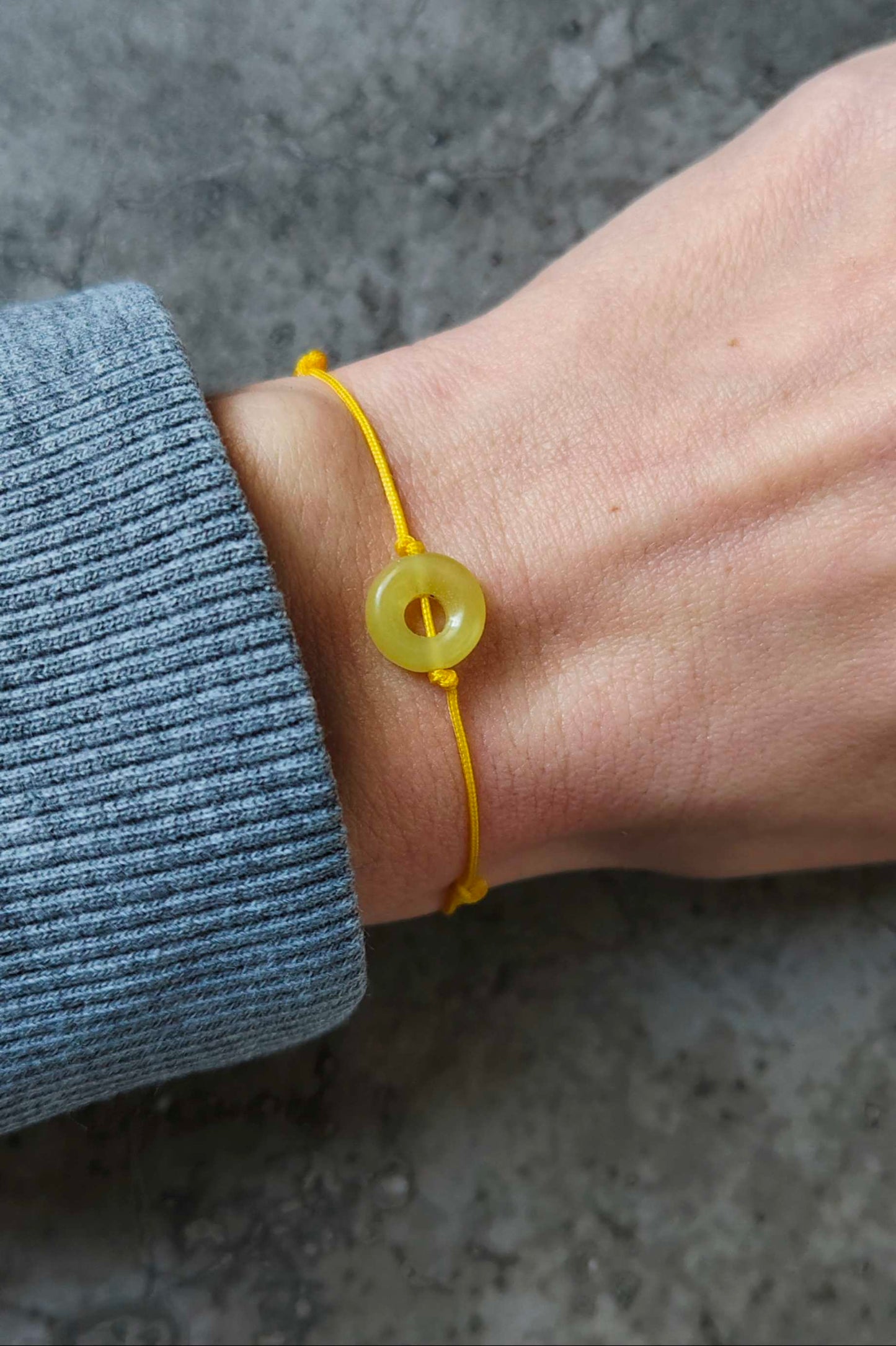 Chytha-Serpentin Armband gelbgrün & gelb