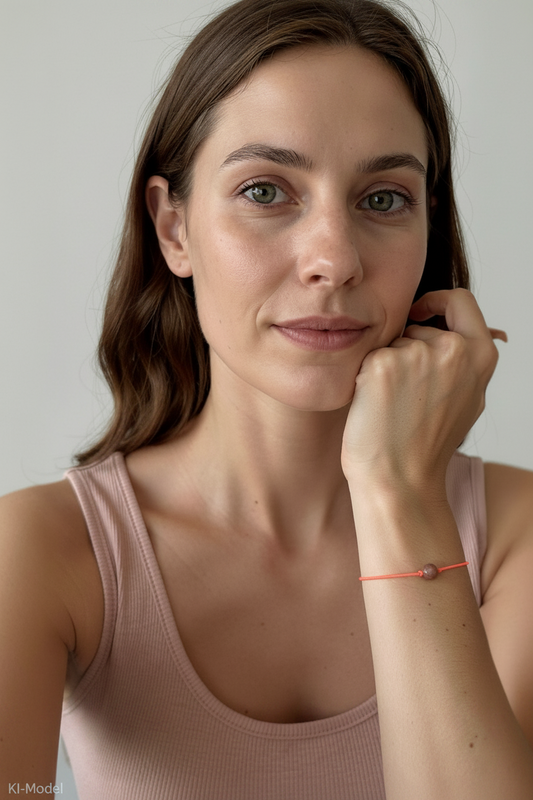 Sunstone bracelet peach & neon orange