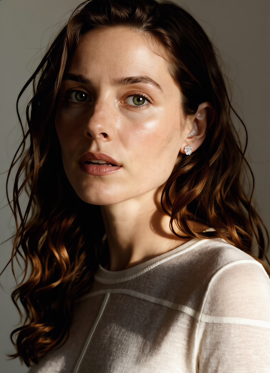 Rohe Bergkristall Ohrstecker | Sterlingsilber