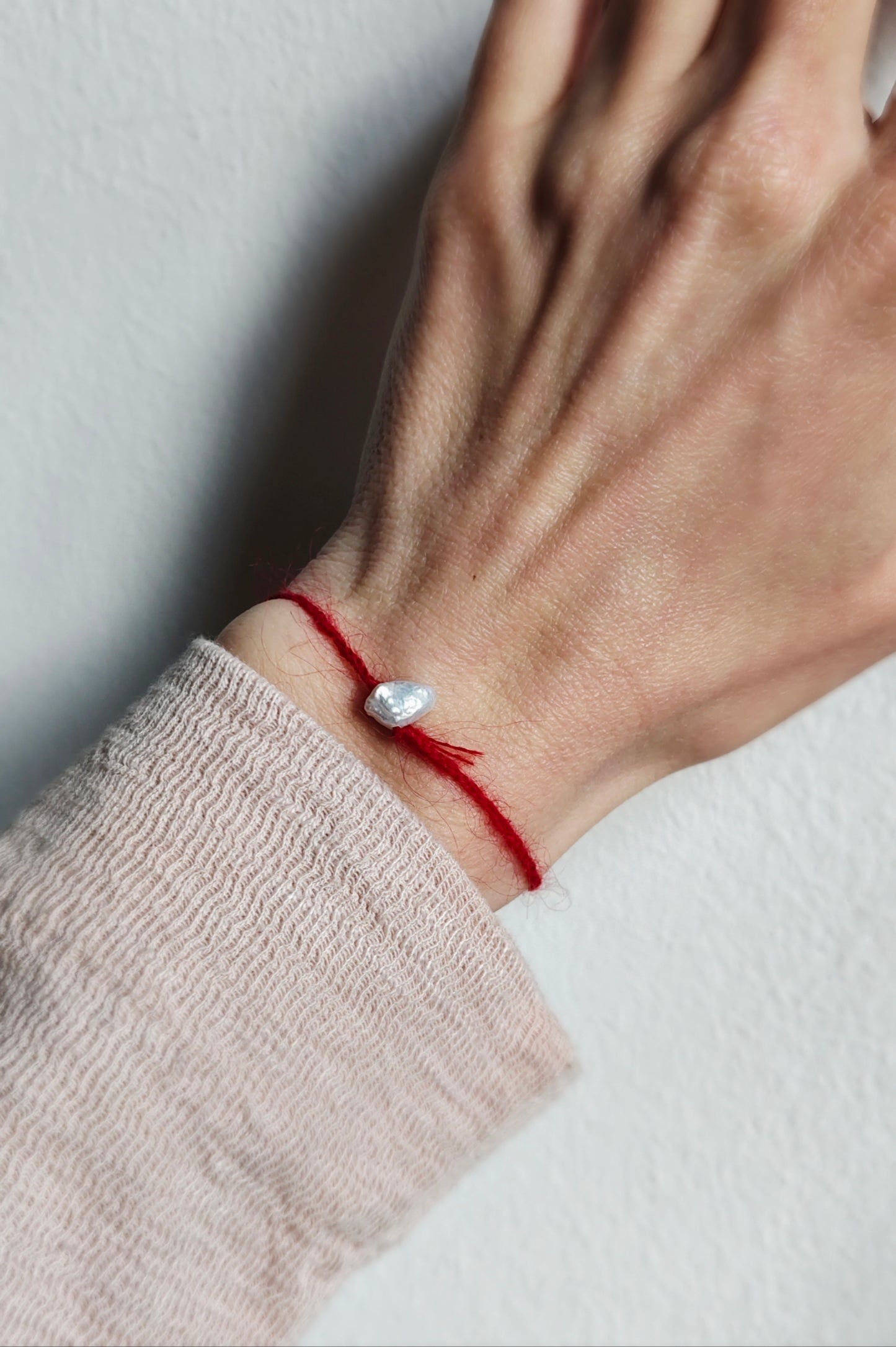 Rotes Armband | Perle & Superkid Mohair