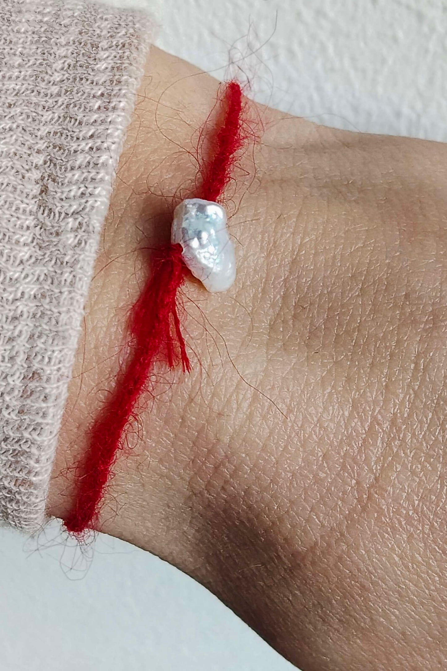 Rotes Armband | Perle & Superkid Mohair