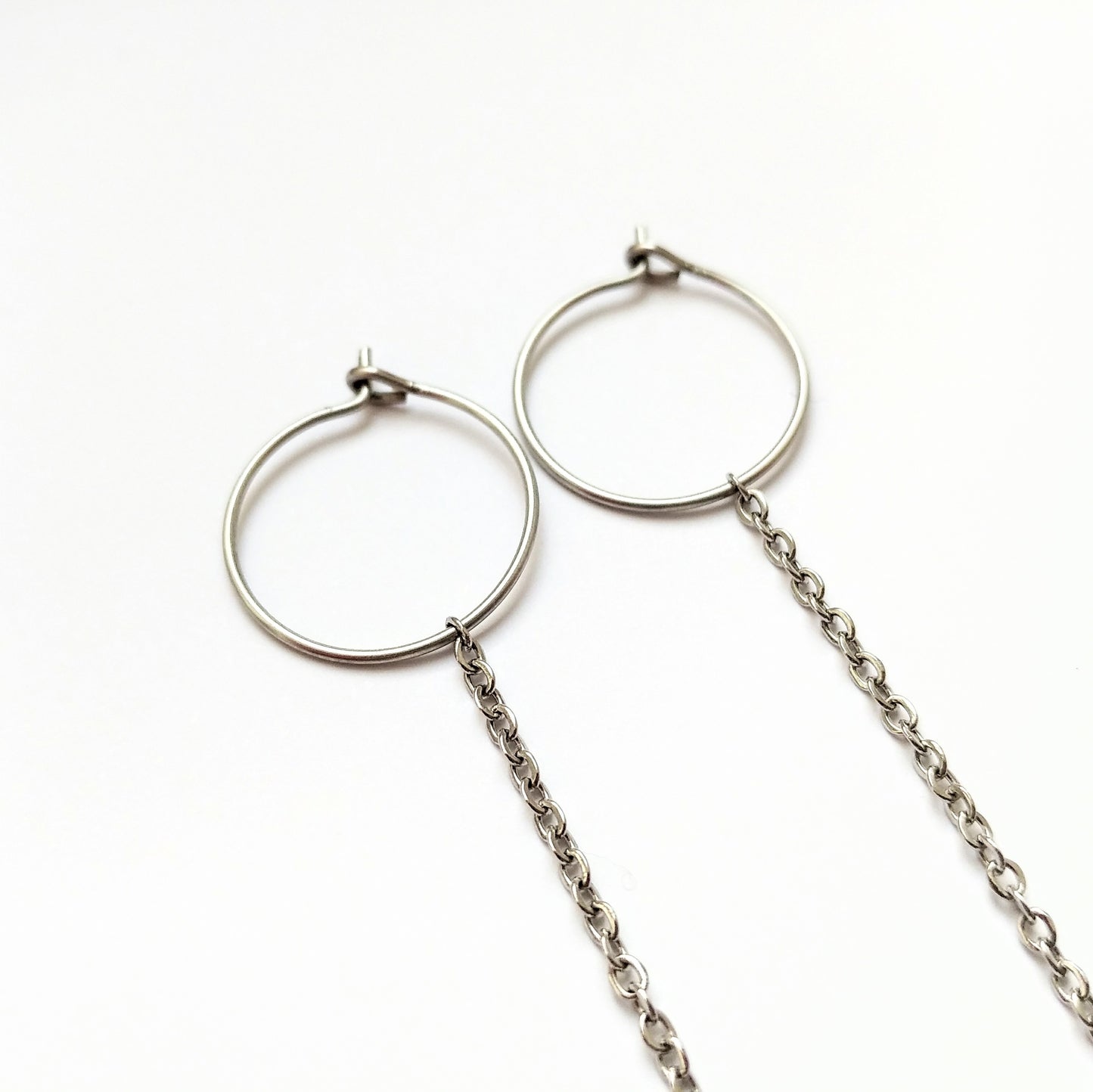 Roher Labradorit Ohrringe silber - Edelstahl Kette | Mondstein