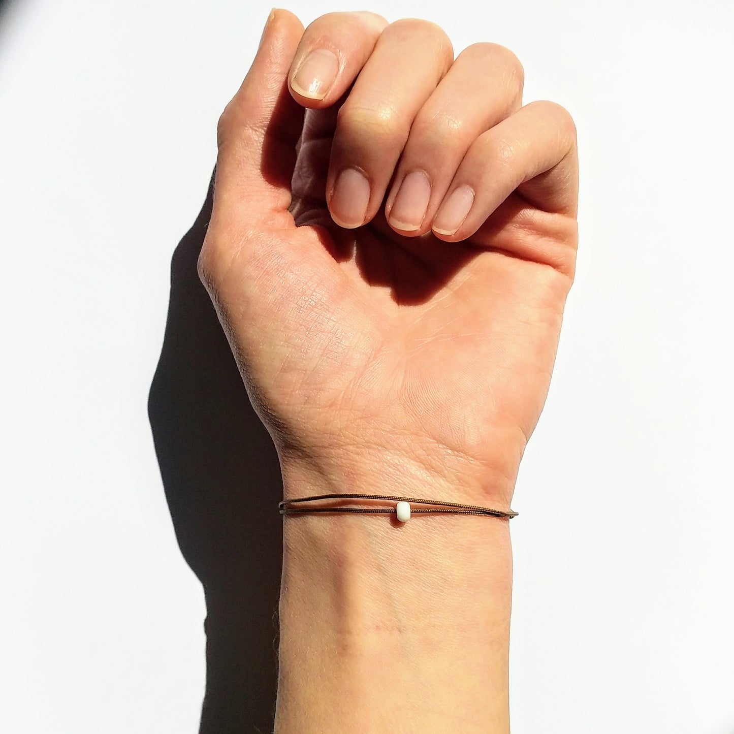 Zierliches Lava & gelber Citrin Armband - echt vergoldet