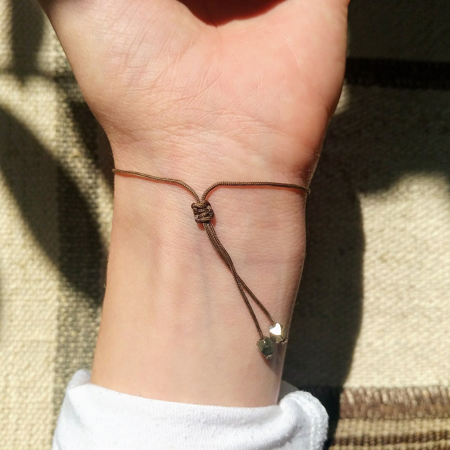 Pyrit und weiße Lava Diffuser Armband
