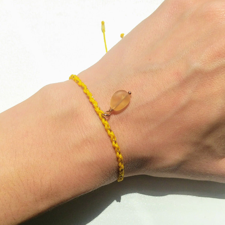 Gelbes Citrin Armband geflochten
