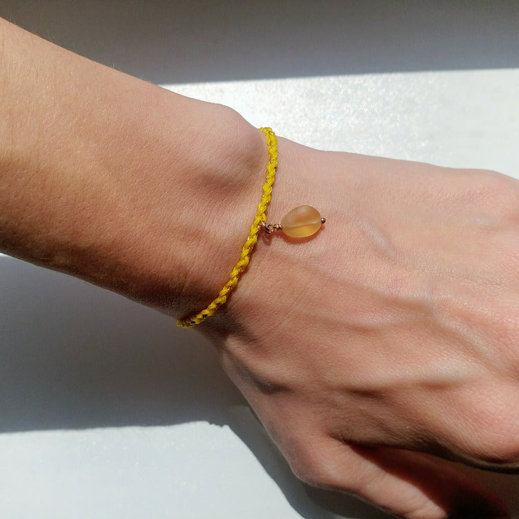 Gelbes Citrin Armband geflochten