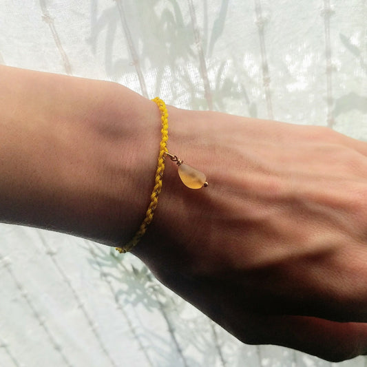Gelbes Citrin Armband geflochten