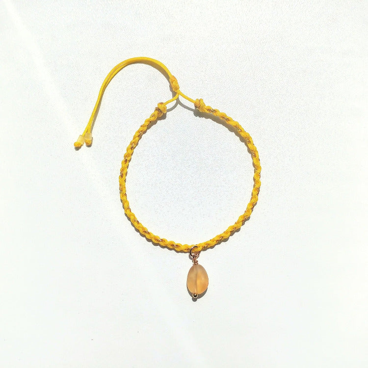 Gelbes Citrin Armband geflochten