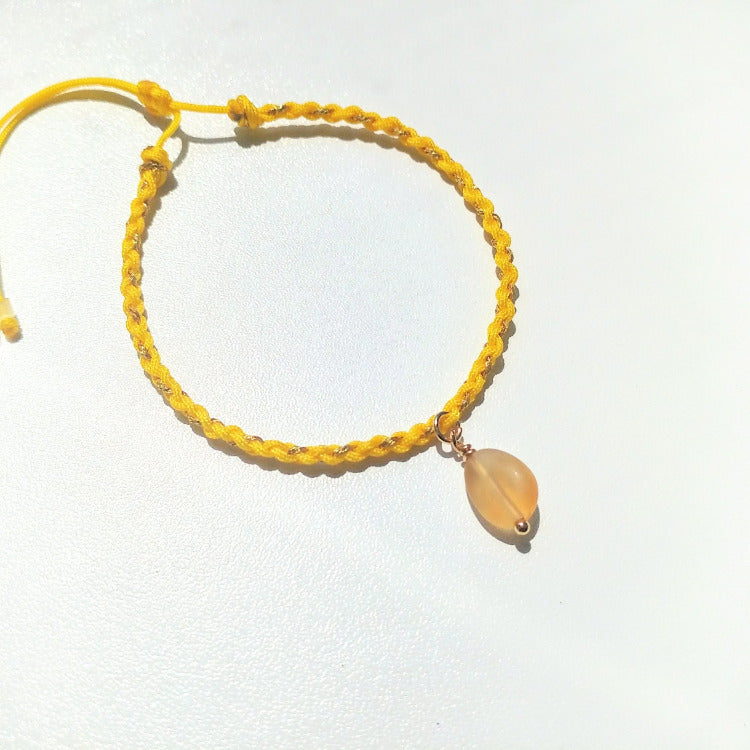 Gelbes Citrin Armband geflochten