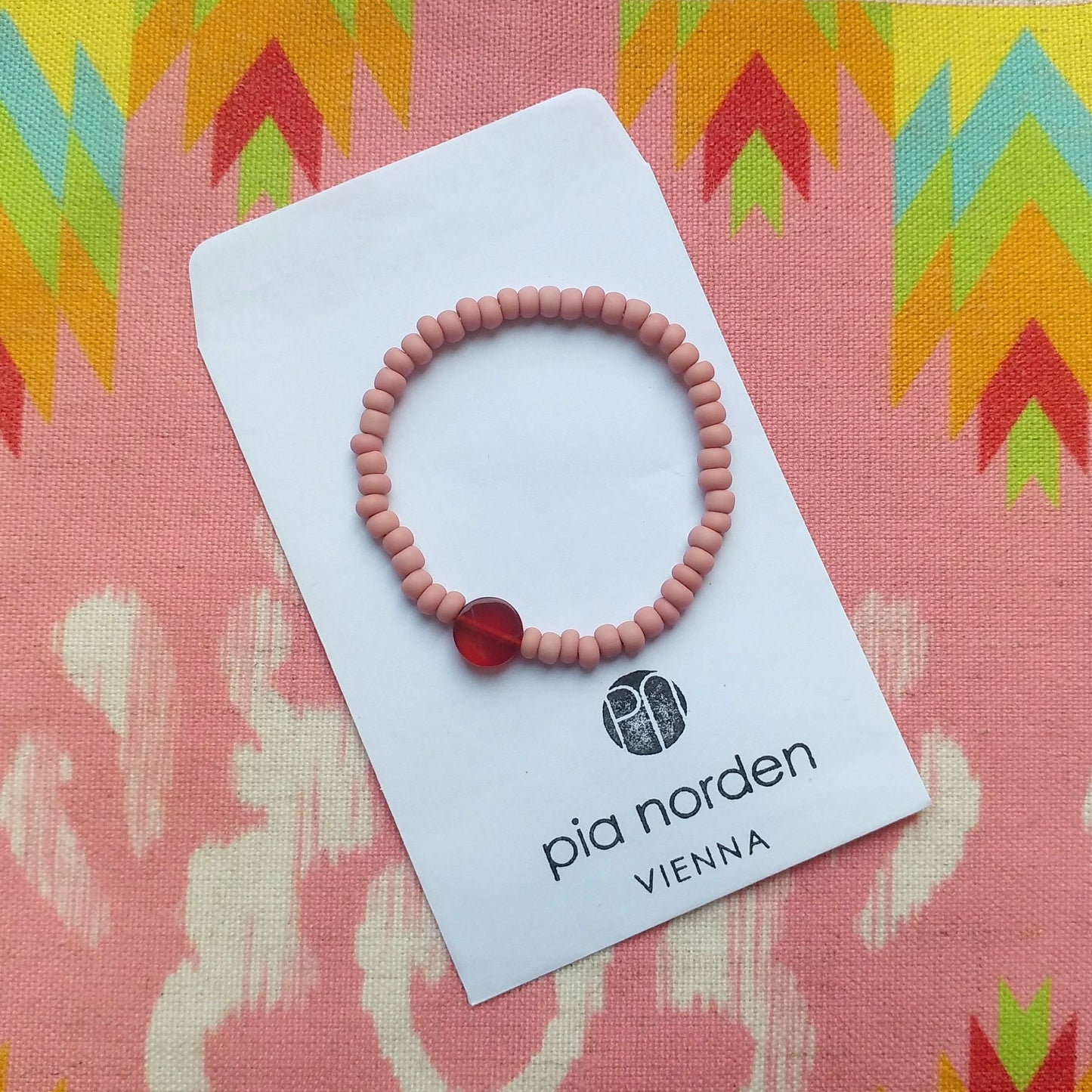 Carnelian bracelet red & pastel pink | pia north
