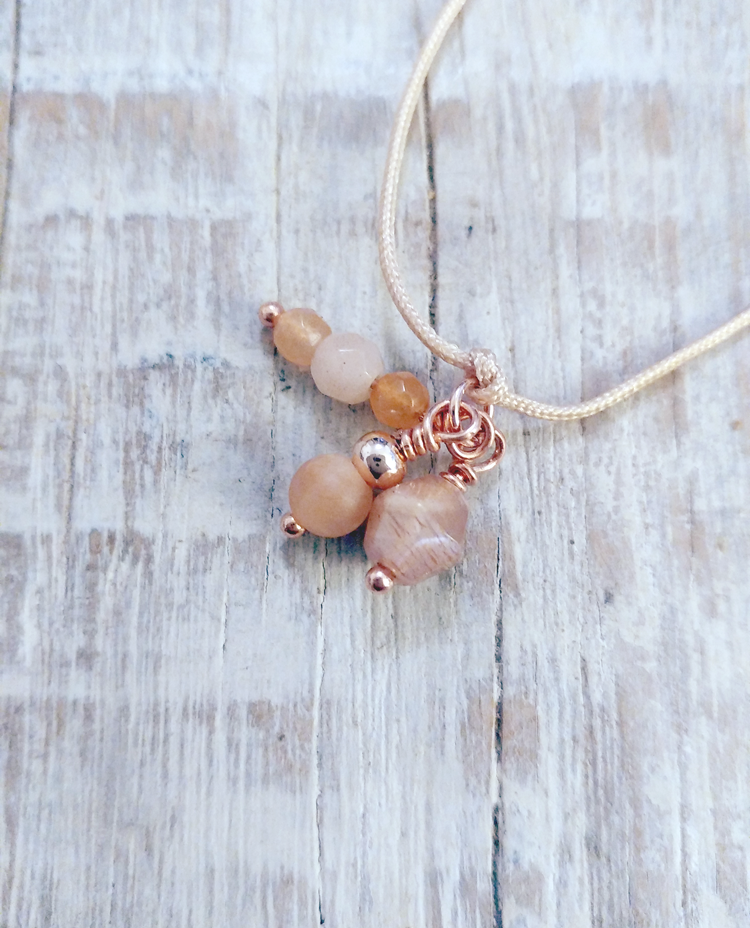 Sonnenstein & Roségold Armband beige