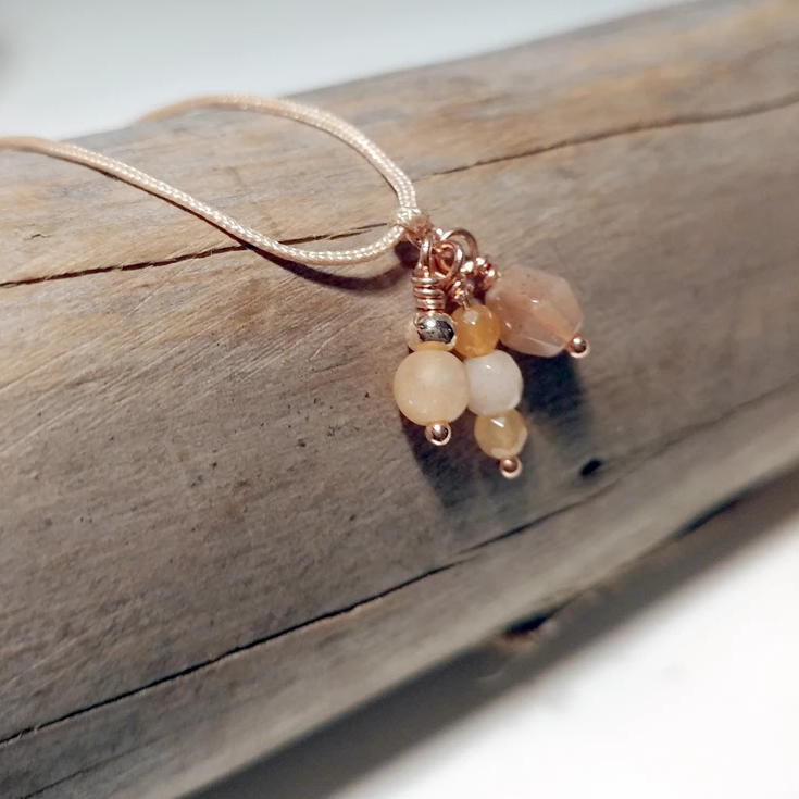 Sonnenstein & Roségold Armband beige