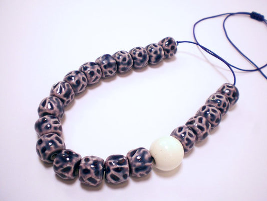violet in holland, porcelain beads