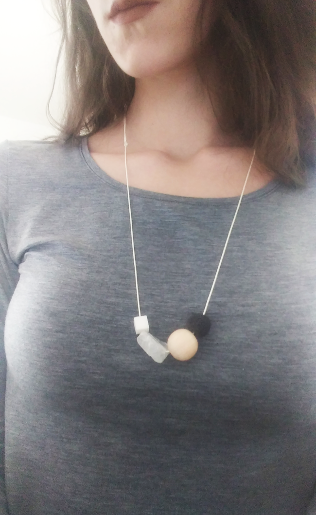 Kette Bergkristall | Holz | Lava