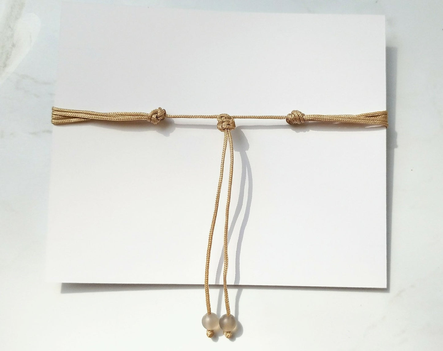 Mehrreihiges Armband - Achat & Bergkristall beige