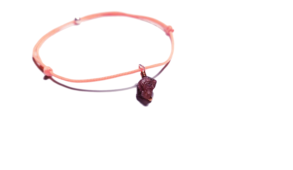 Minimalistisches Roter Turmalin Armband
