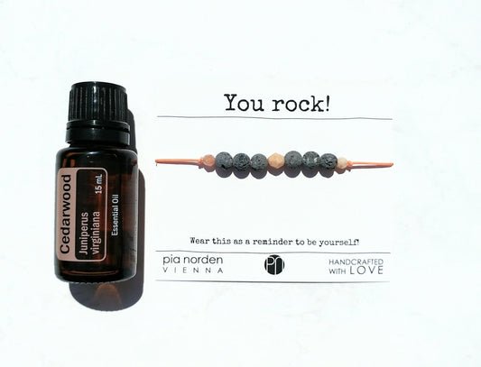 Armband Sonnenstein & Lava | lachsfarben