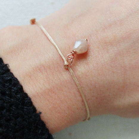 Sonnenstein Armband | nude, rosa, rosegold, beige