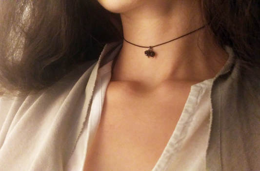 Halskette Onyx & Schwarzer Turmalin | Halsband schwarz silber