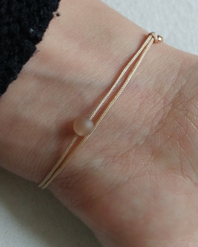 Sonnenstein Armband | nude, rosa, rosegold, beige