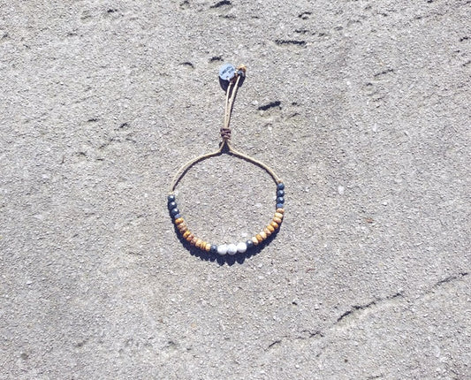 Edelsteinarmband Jaspis Achat Hämatit Howlith