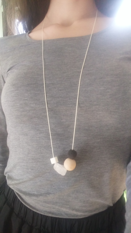 Kette Bergkristall | Holz | Lava