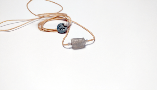 Schlichte Halskette | Labradorit roh & Sterling Silber