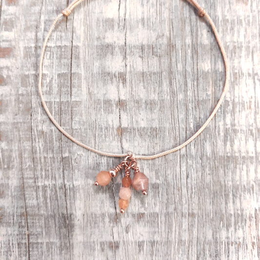 Sonnenstein & Roségold Armband beige