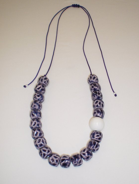 violet in holland, porcelain beads