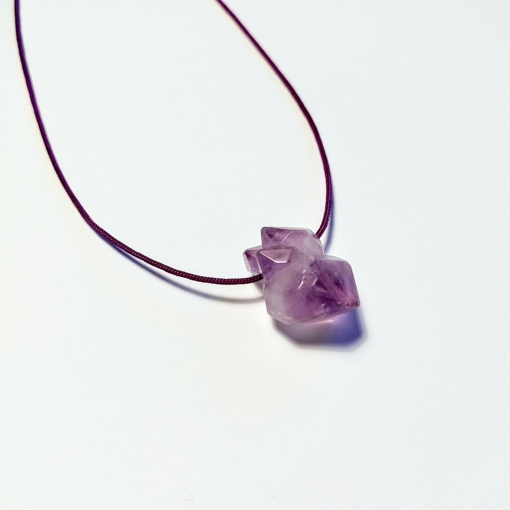 Roher Amethyst Kristall | minimalistische Halskette