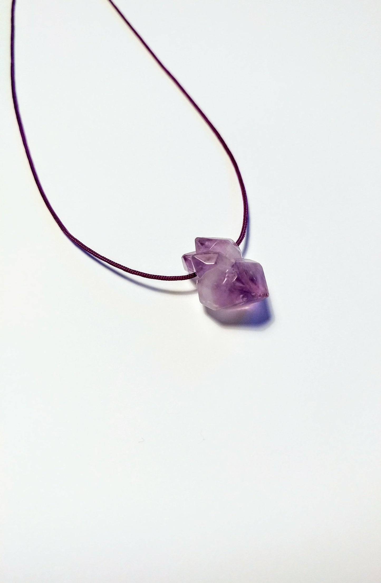 Roher Amethyst Kristall | minimalistische Halskette