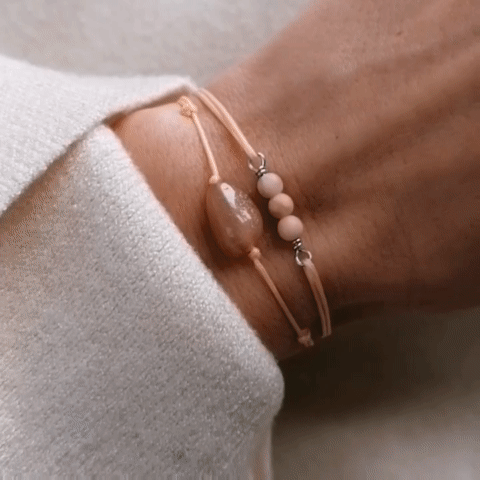 Sonnenstein Armband mit Edelstahl von pia norden