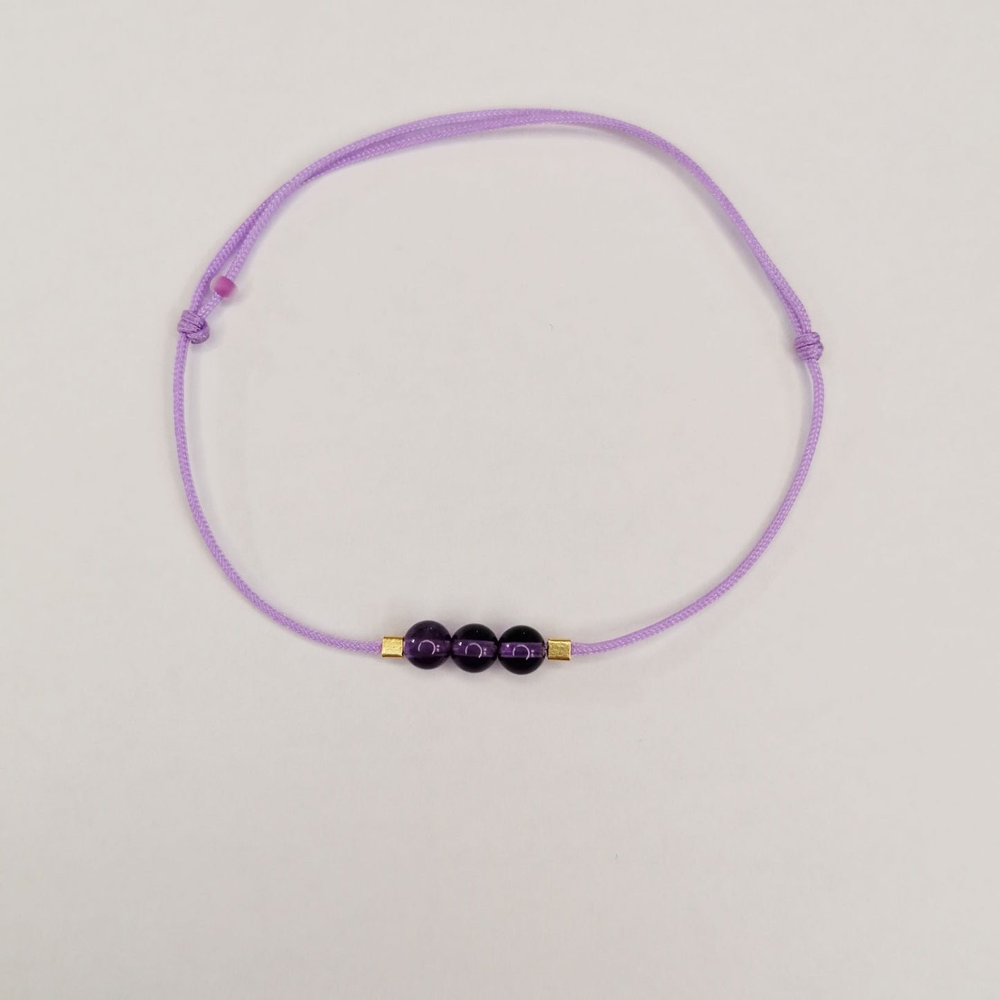 Violetter Amethyst Armband in flieder | silber gold roségold | Intuition