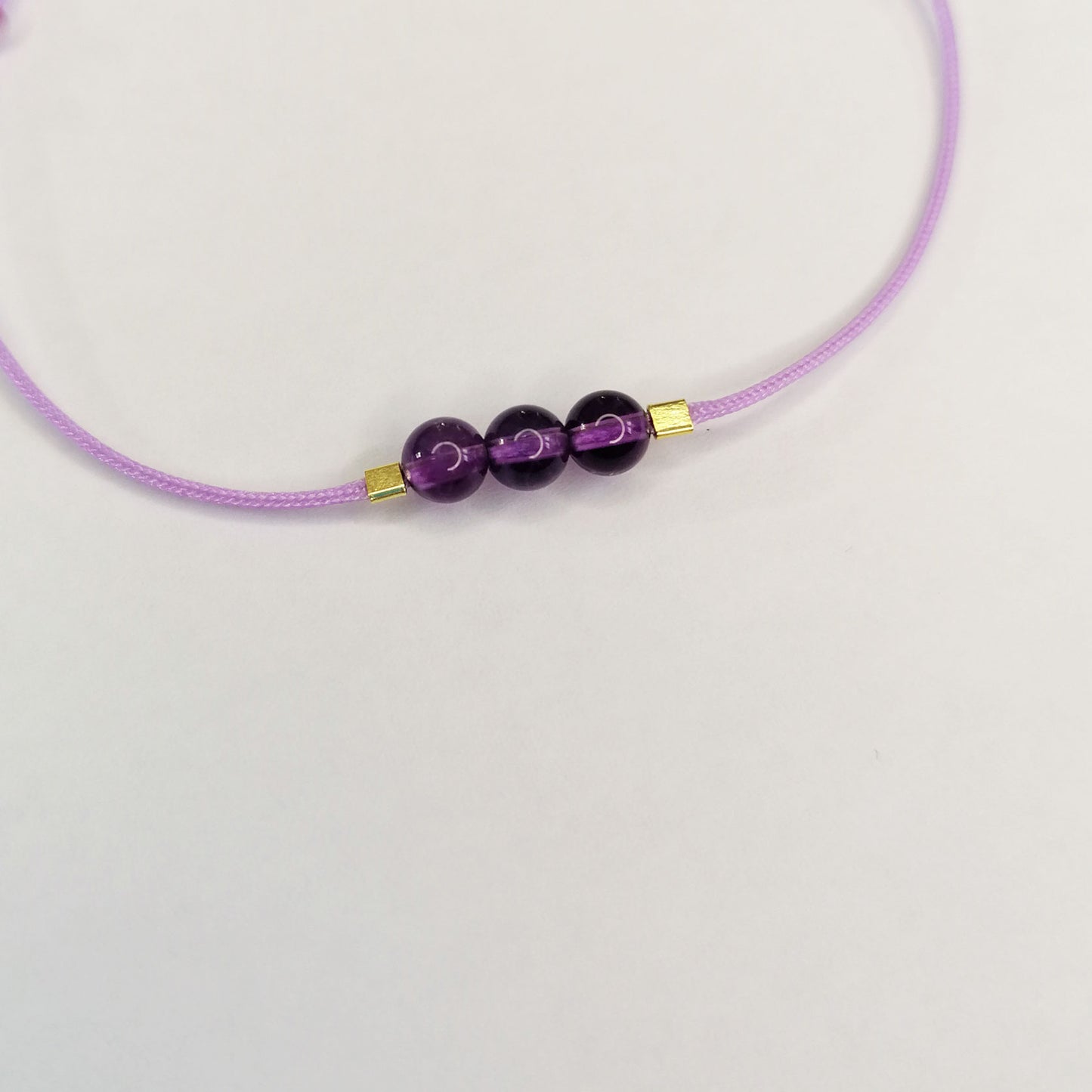 Violetter Amethyst Armband in flieder | silber gold roségold | Intuition