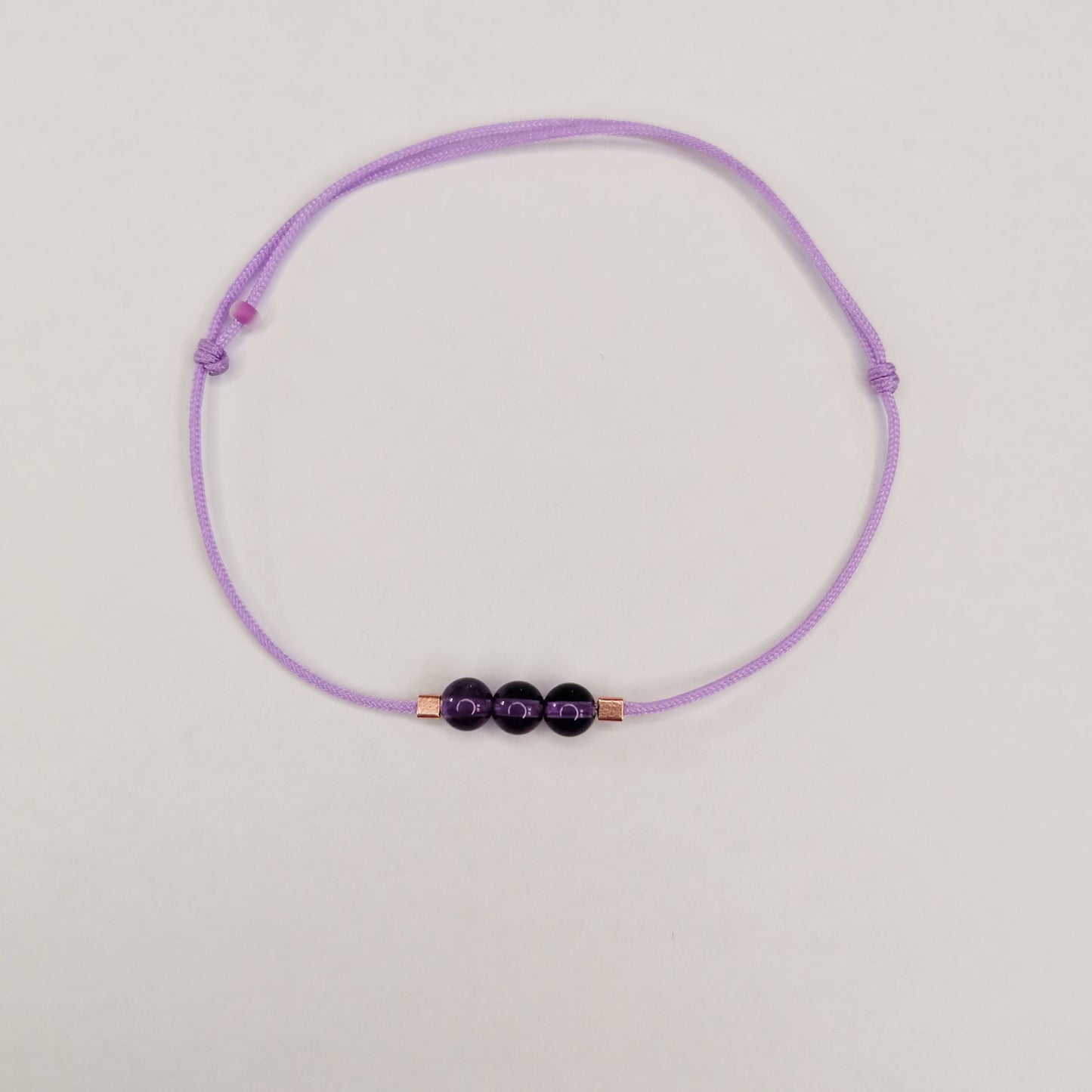 Violetter Amethyst Armband in flieder | silber gold roségold | Intuition