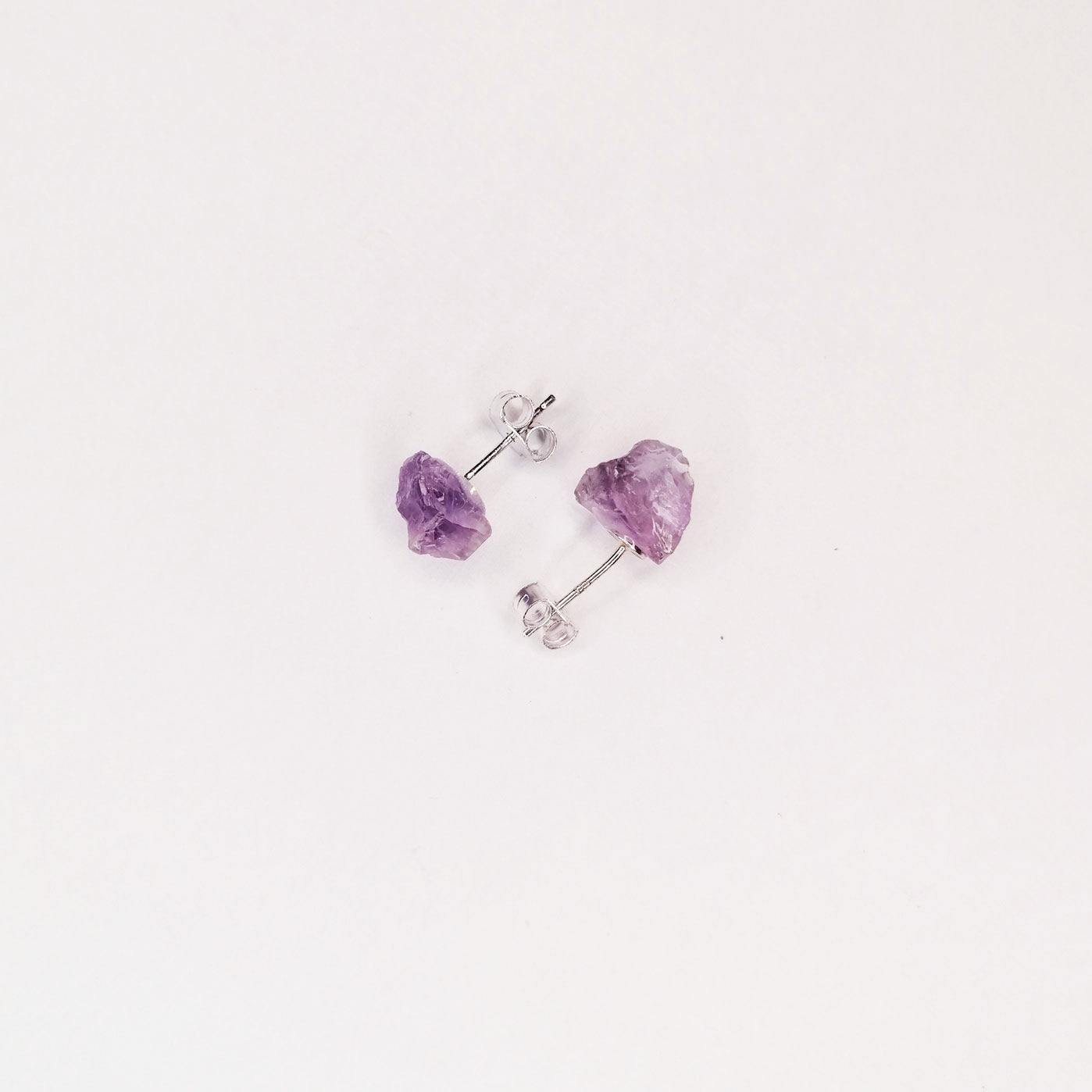 Amethyst Stud Earrings | Sterling Silver