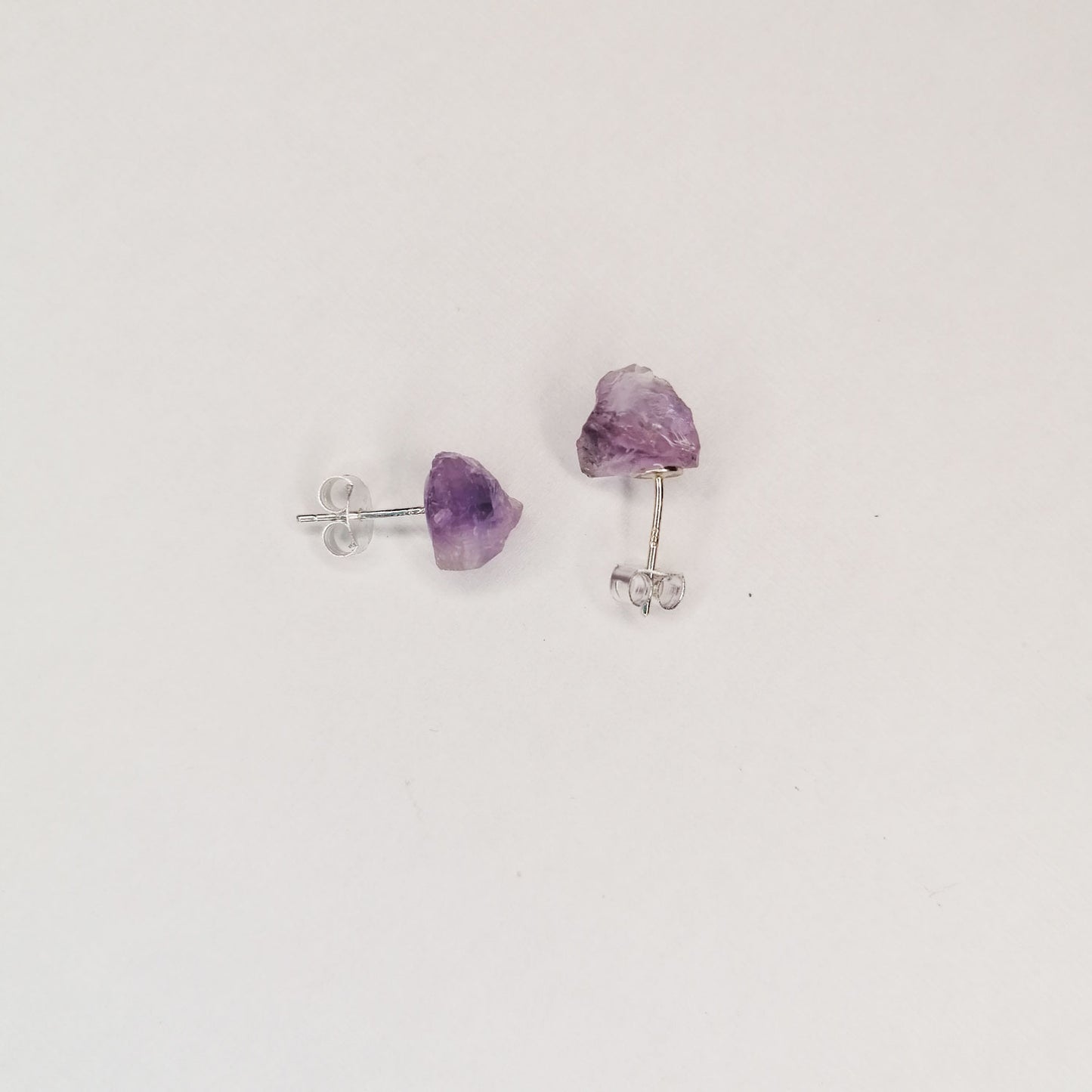 Amethyst Stud Earrings | Sterling Silver
