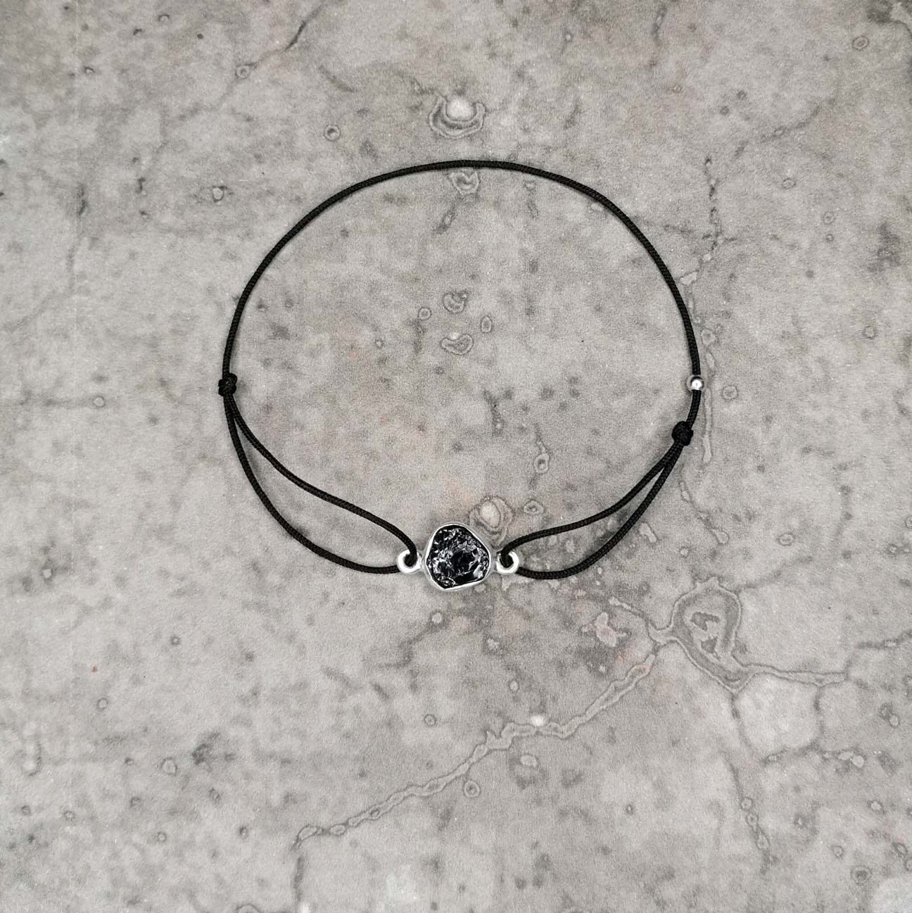 Schwarzer Turmalin und Silber Armband | Schutzstein Schmuck