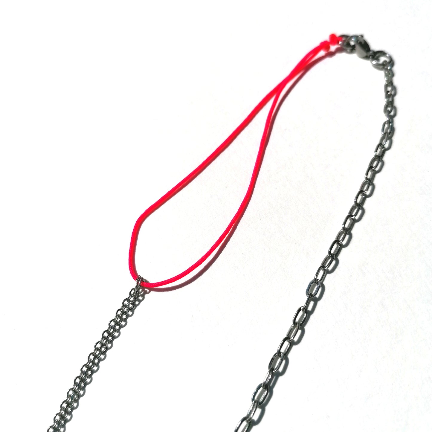 Bergkristall Dreieck Halskette silber | neon, schwarz | contemporary