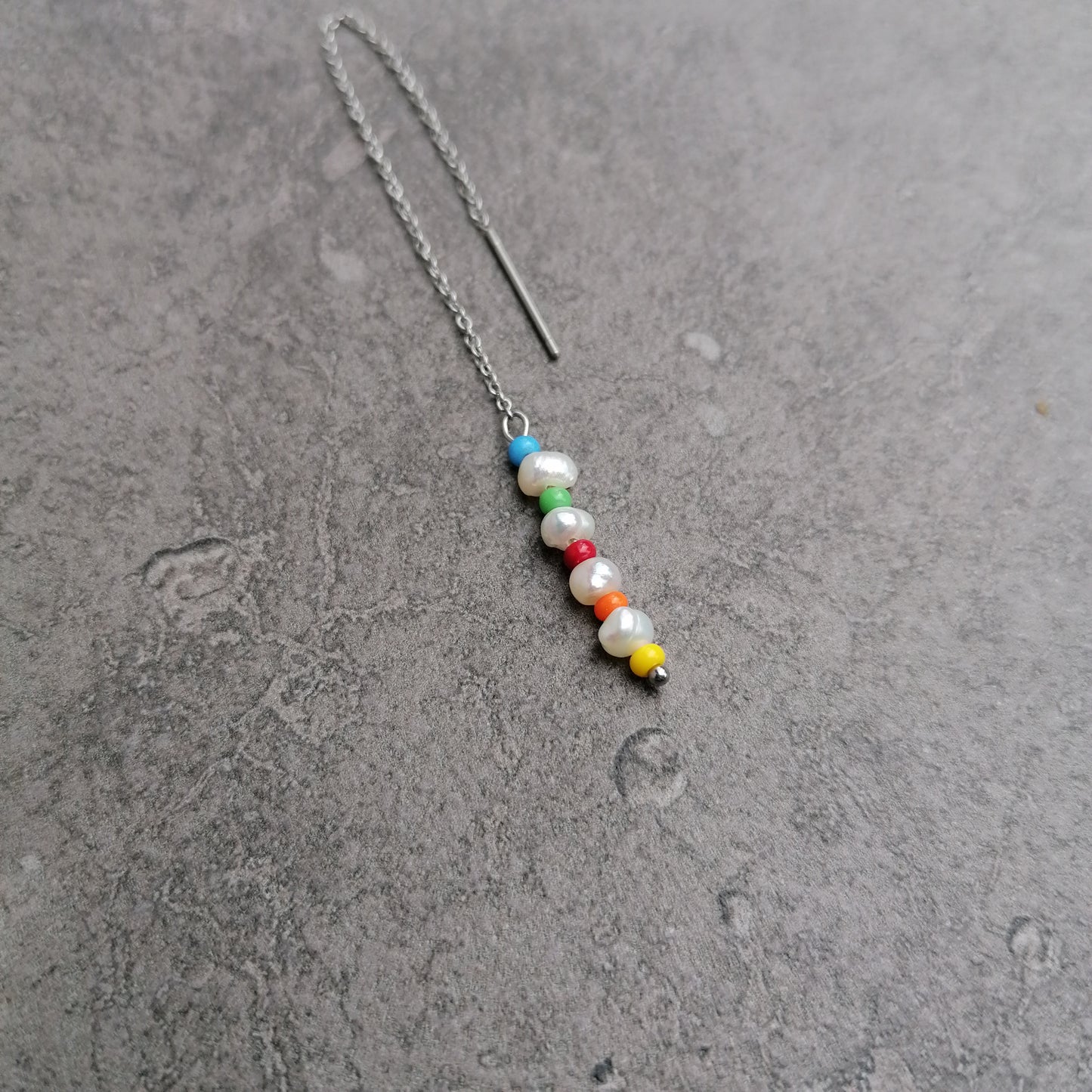 Mix & Match Einfädler Perlen Ohrring | Fädelohrringe | RAINBOW SEA