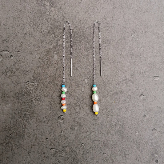 Mix & Match Einfädler Perlen Ohrring | Fädelohrringe | RAINBOW SEA