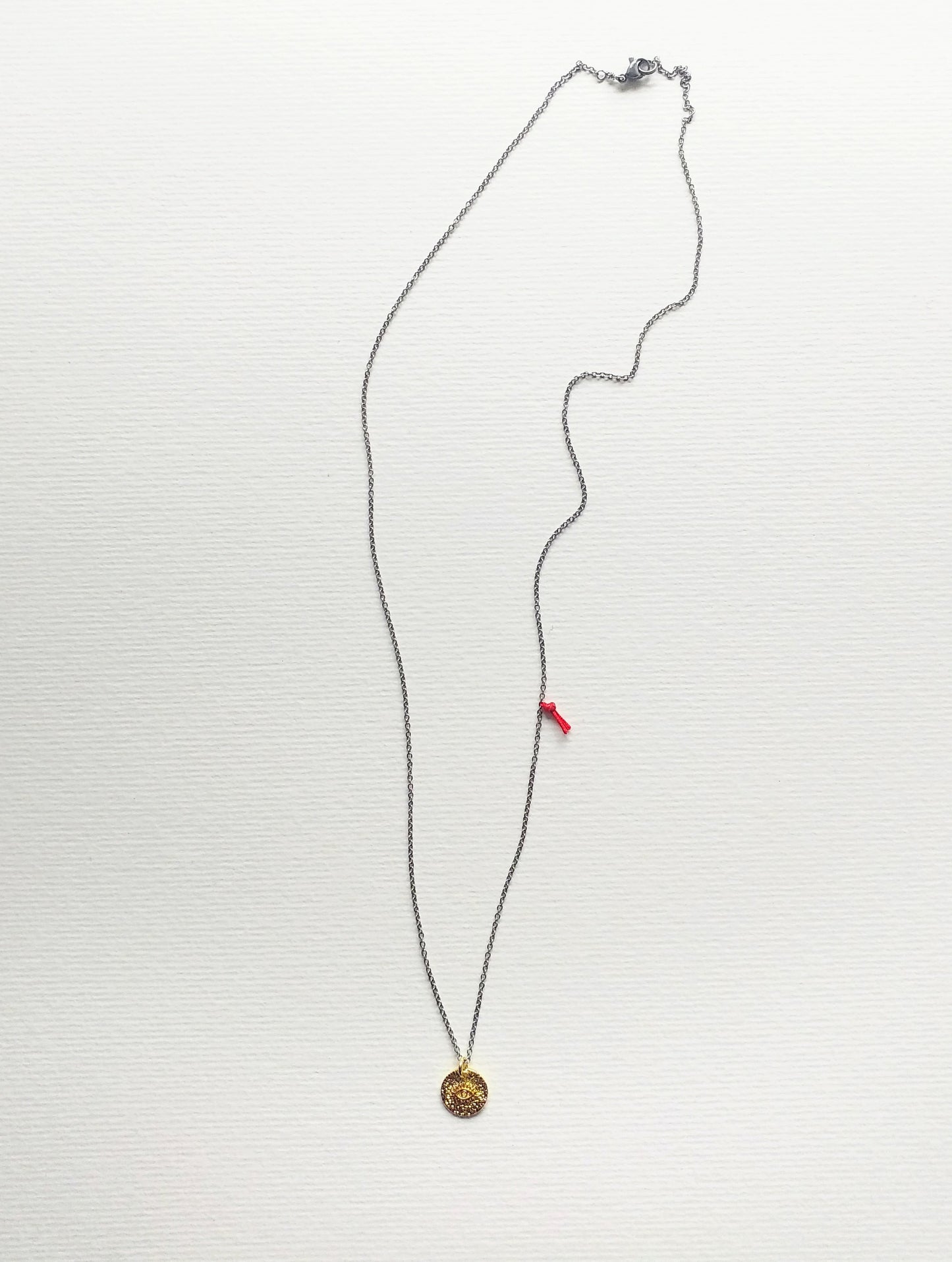 Halskette Evil Eye Münze gold | Kette silber
