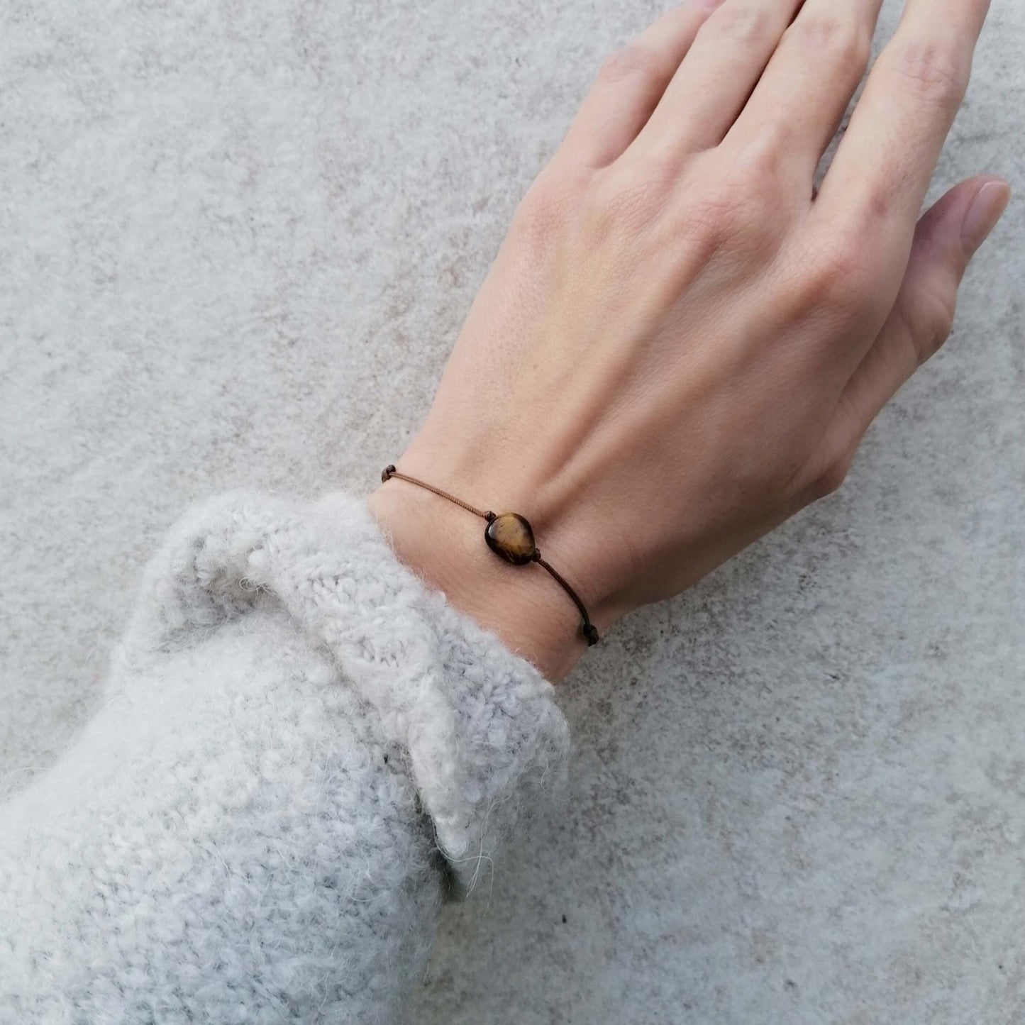 Tigerauge Nugget Armband | braun golden | unisex | pia norden