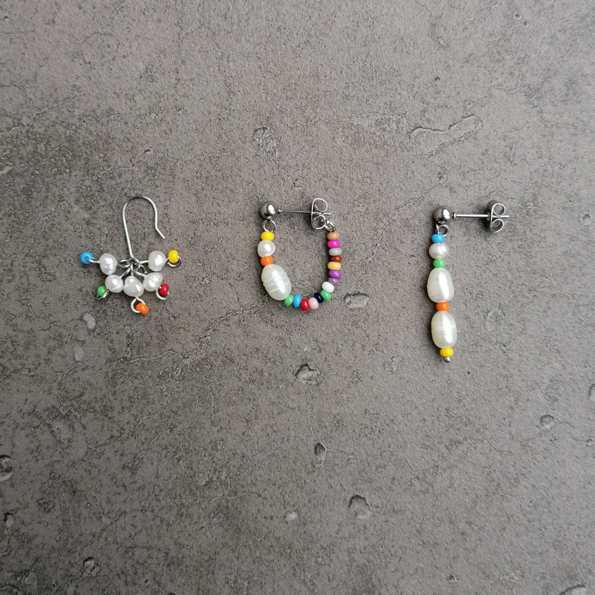 Mix & Match Perlen Ohrring Set | Buntes 3er Set | RAINBOW SEA